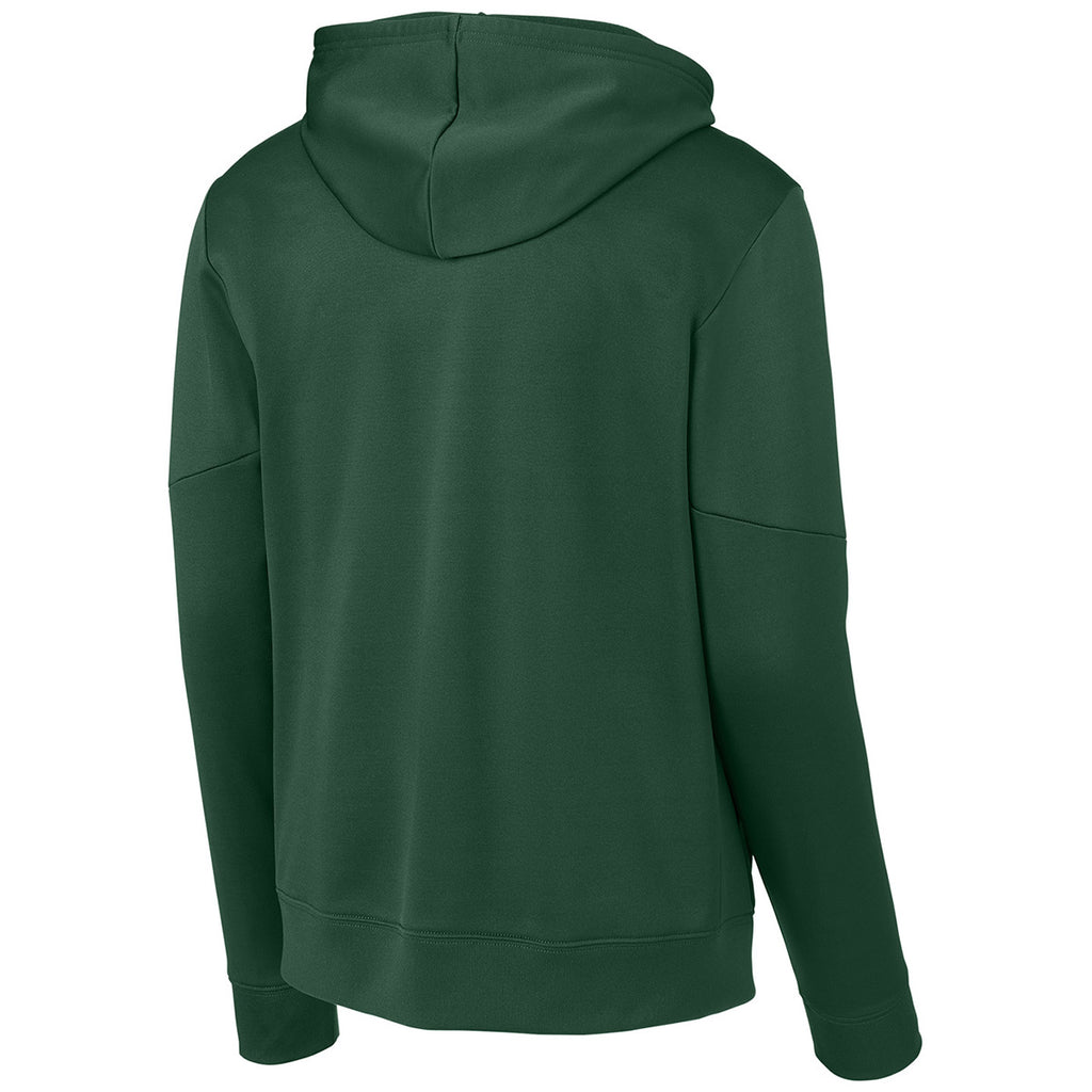 Sport-Tek Men's Forest Green/ White Sport-Wick Fleece United Pullover Hoodie