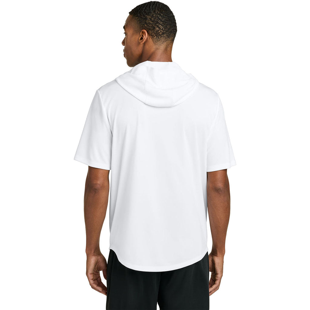 Sport-Tek Men's White Club Short Sleeve Hoodie