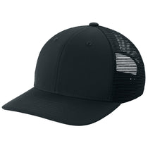 Sport-Tek Black/ Black Club Trucker Cap