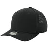 Sport-Tek Black/Black Stretch-Tek Mesh Back Cap