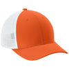 Sport-Tek Deep Orange/White Stretch-Tek Mesh Back Cap