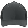 Sport-Tek Iron Grey/Black Stretch-Tek Mesh Back Cap