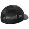 Sport-Tek Iron Grey/Black Stretch-Tek Mesh Back Cap