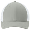 Sport-Tek Silver/White Stretch-Tek Mesh Back Cap