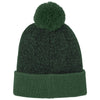 Sport-Tek Forest Green/Black Halftime Heather Pom Beanie