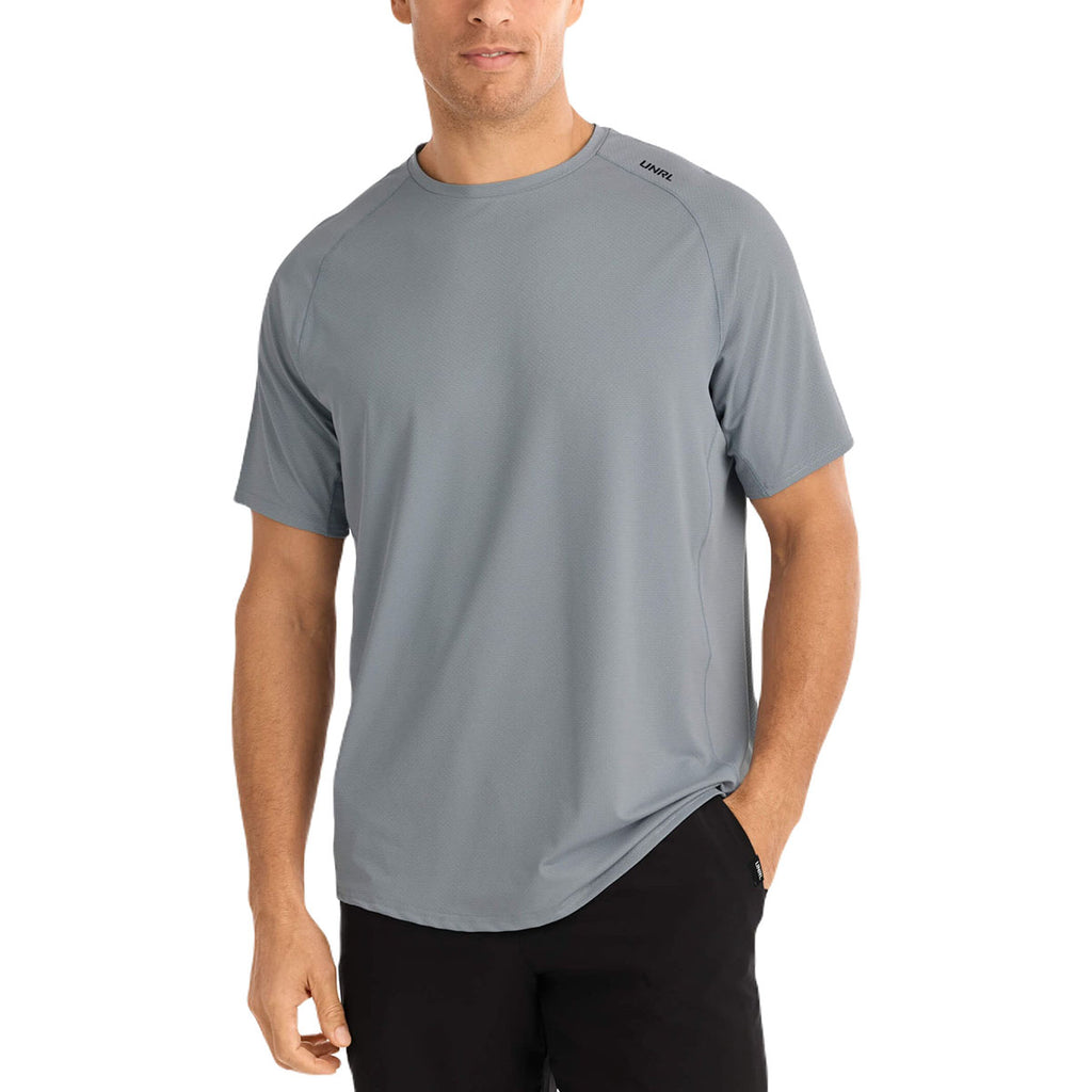 UNRL Men's Cadet Grey Streamline Performance Tee