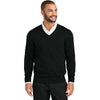 Port Authority Men's Deep Black Easy Care V-Neck Sweater