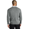 Port Authority Men's Medium Heather Grey Easy Care V-Neck Sweater