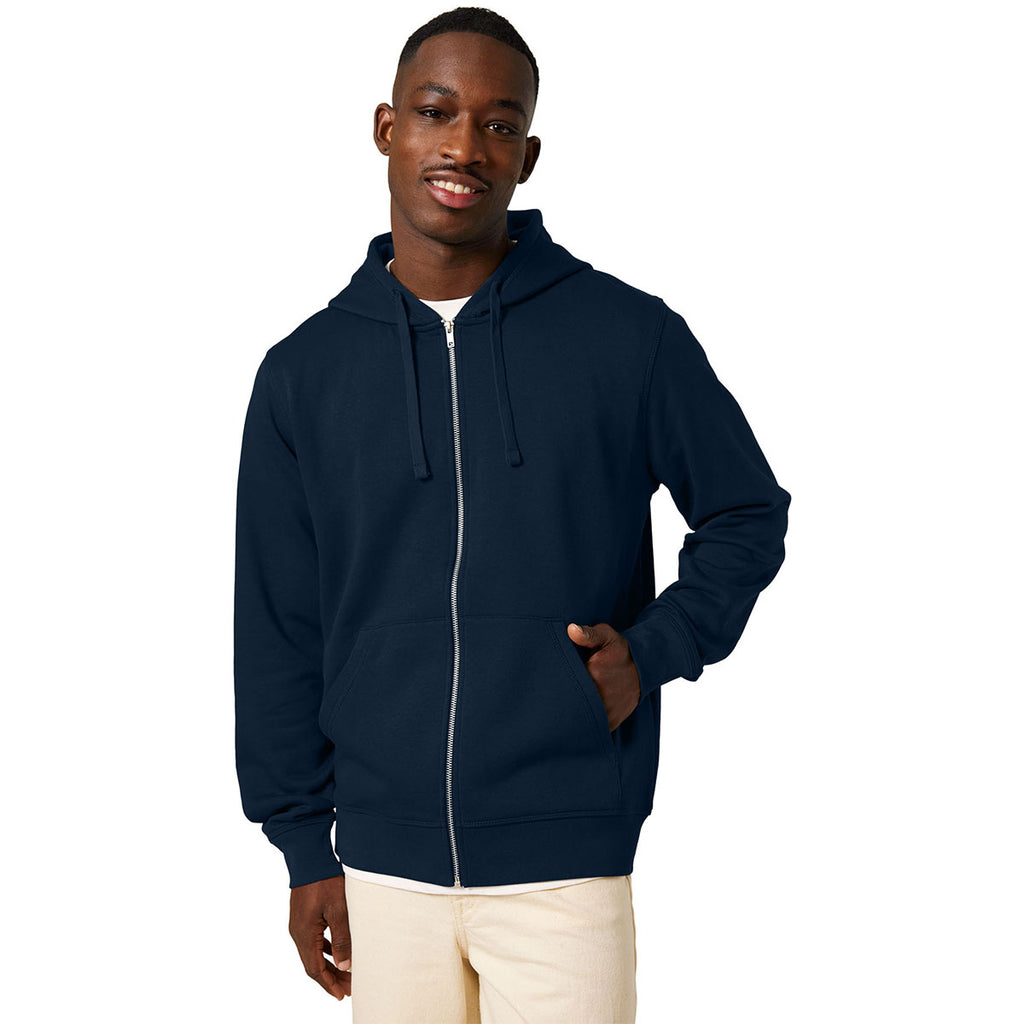 Stanley/Stella Unisex French Navy Mixer Full-Zip Hooded Sweatshirt
