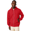 Stanley/Stella Unisex Red Mixer Full-Zip Hooded Sweatshirt