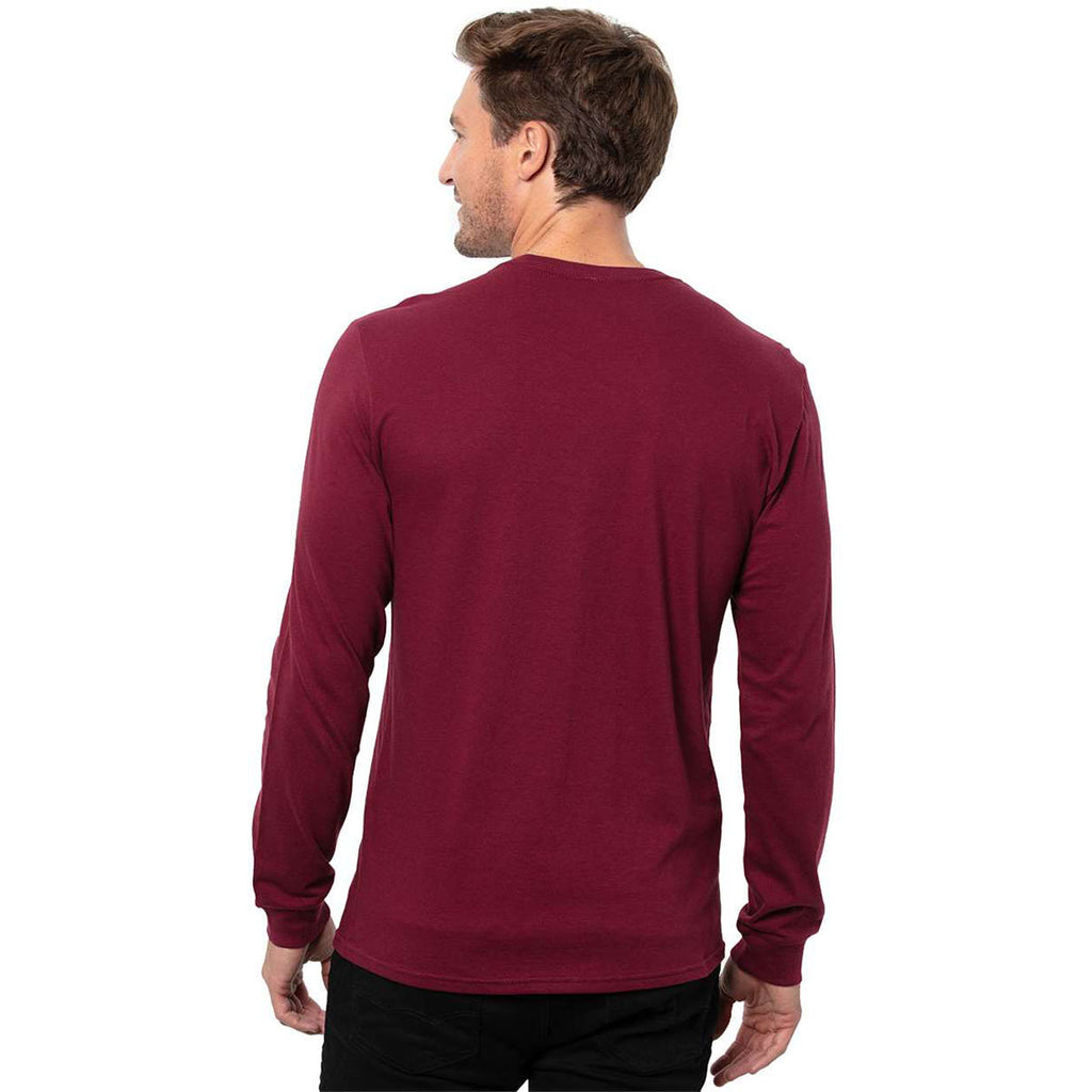 Threadfast Apparel Men's Maroon Epic Long Sleeve T-Shirt