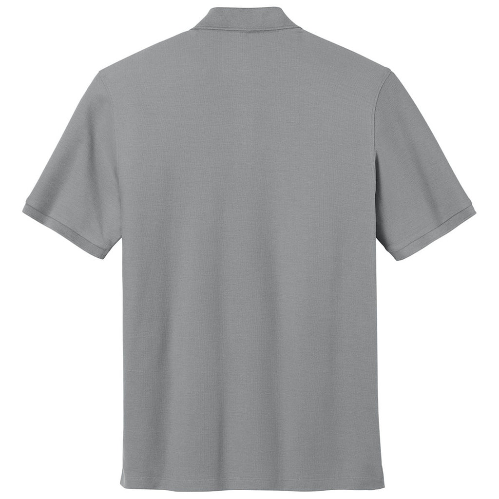 Port Authority Men's Gusty Grey Tall Wearever Signature Pique Pocket Polo