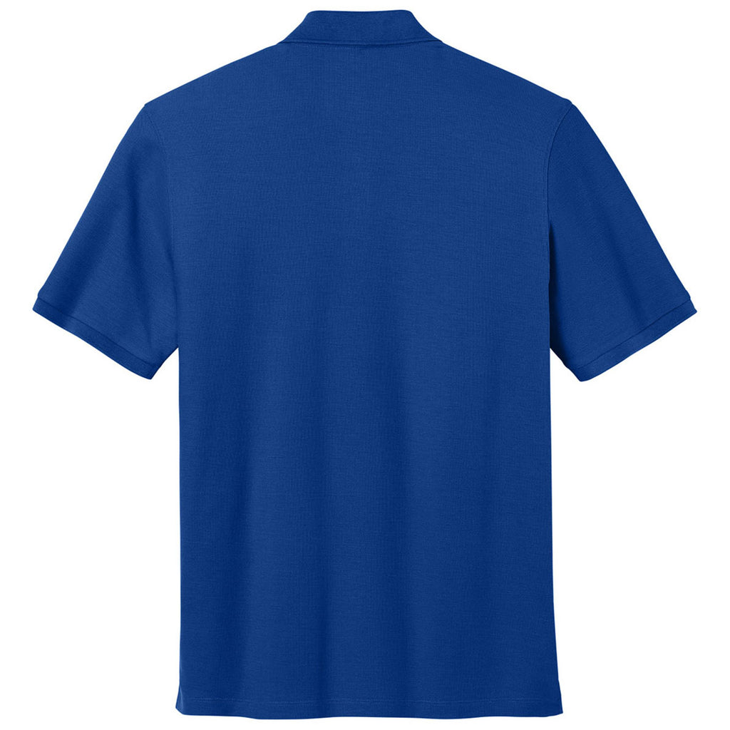 Port Authority Men's True Royal Tall Wearever Signature Pique Pocket Polo