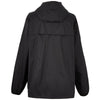 Elevate Unisex Black Avas Eco Packable Quarter Zip Anorak Pullover