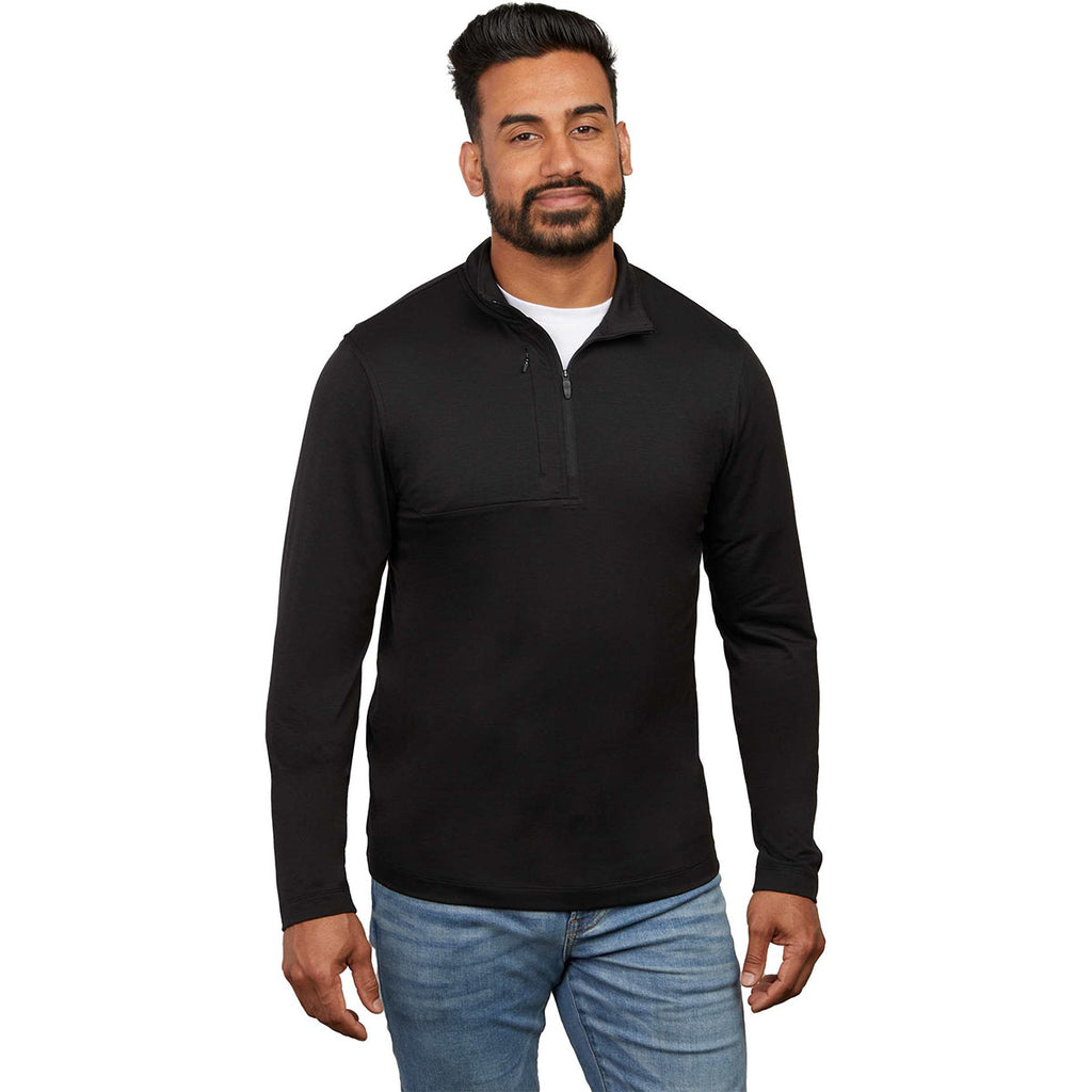 Elevate Men's Black Izu Everything Performance Eco Quarter Zip