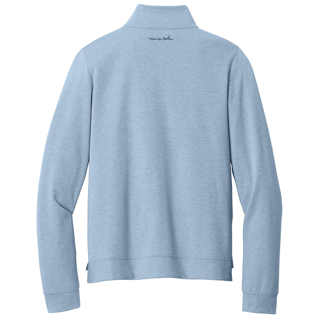TravisMathew Women's Light Blue Heather Coveside 1/2-Zip