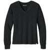 TravisMathew Women's Black Long Weekend V-Neck