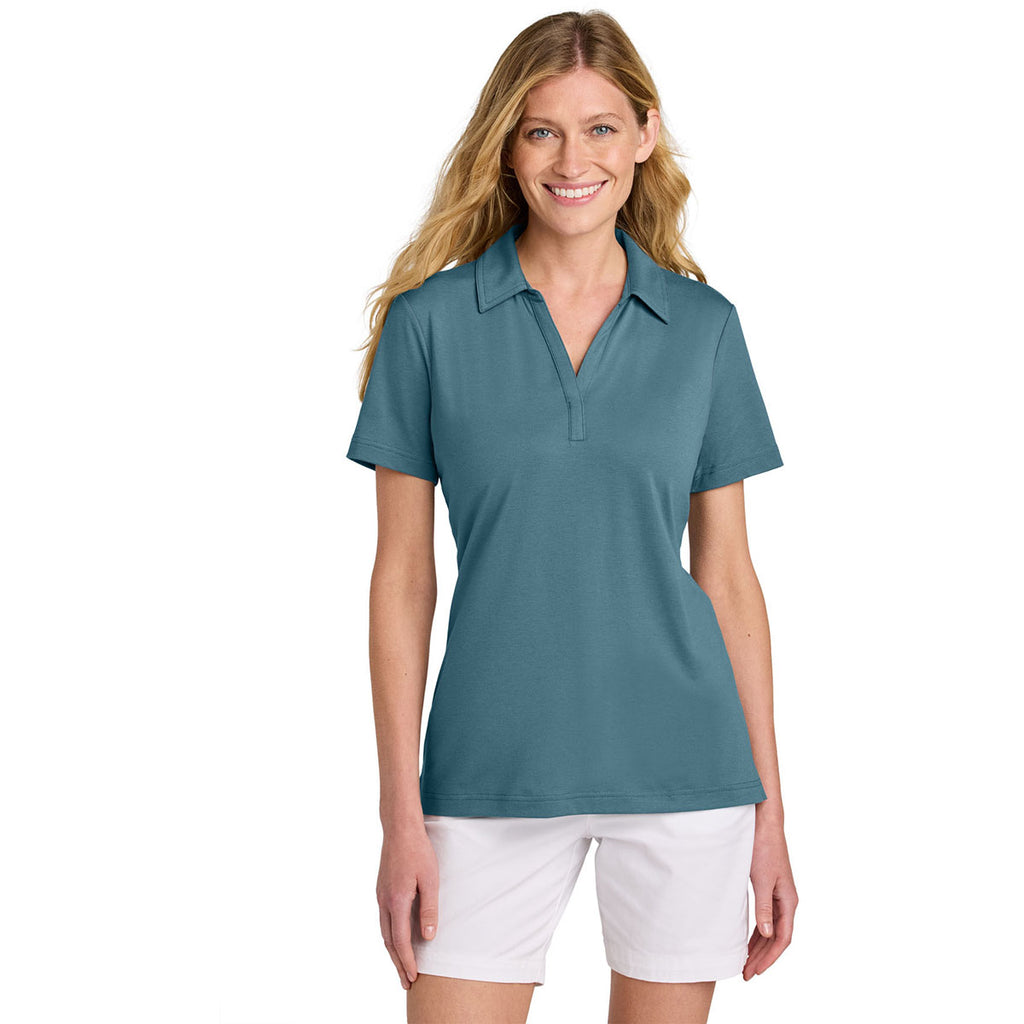 TravisMathew Women's Stellar Blue Glenview Solid Polo