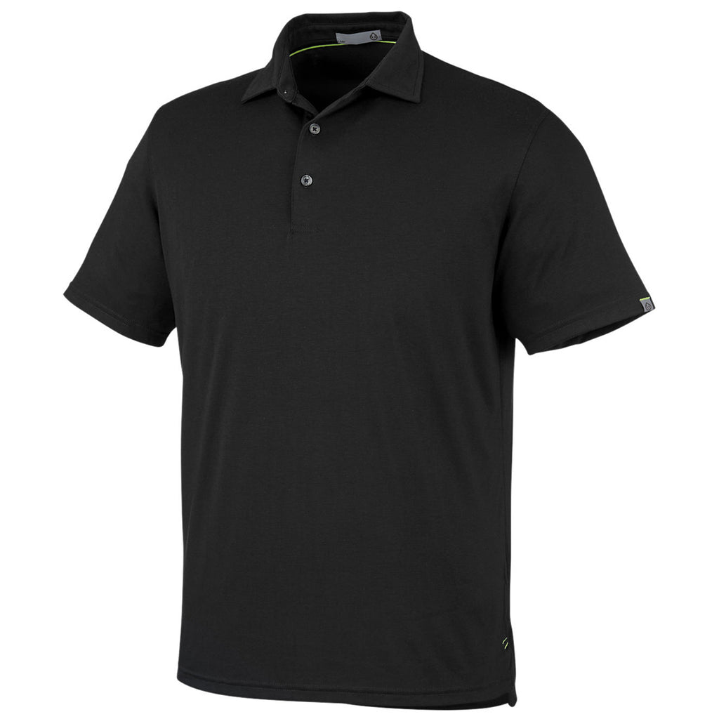 tasc Men's Black Heather Cloud Lightweight Polo