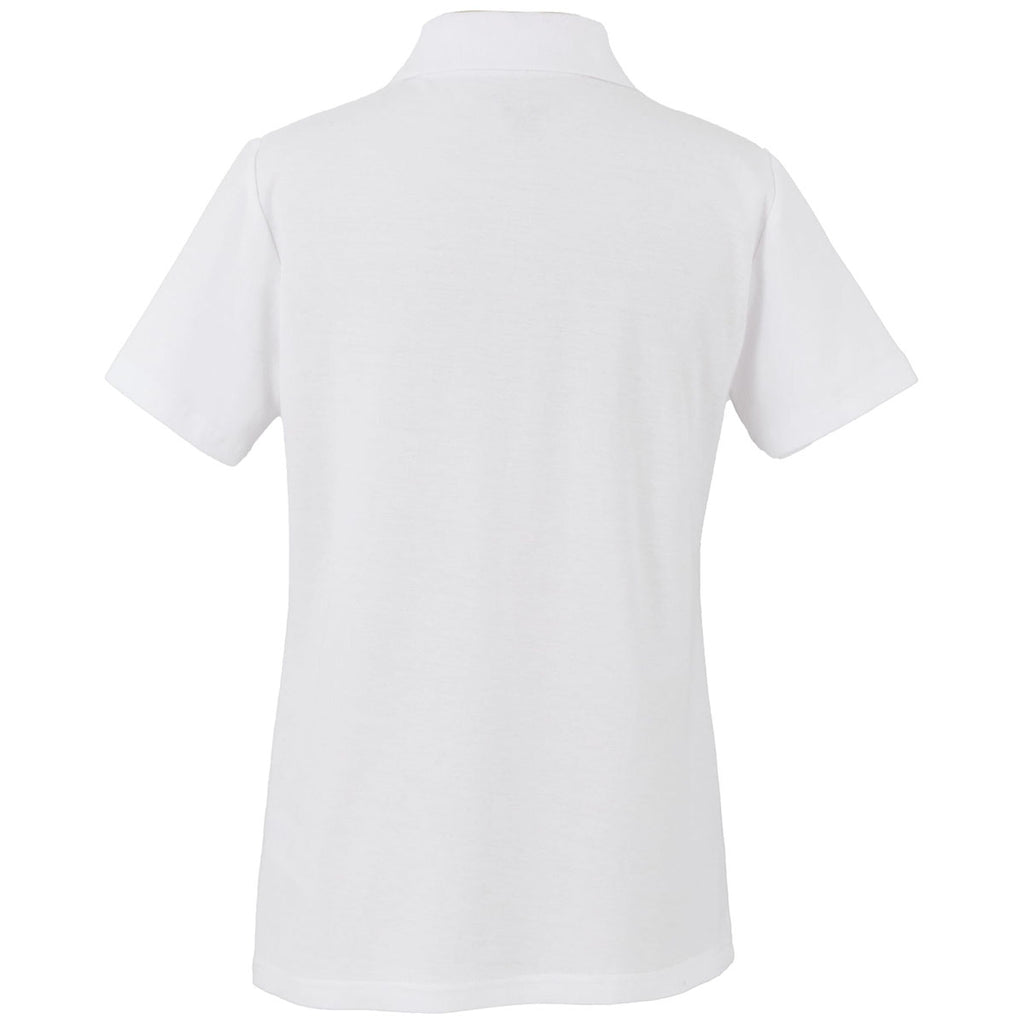 Elevate Women's White Palo Short Sleeve 100% Cotton Pique Polo