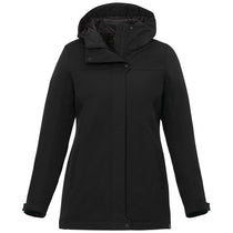 Elevate Women's Black Lena Eco Water Repellent Insulated Jacket With Hoodie