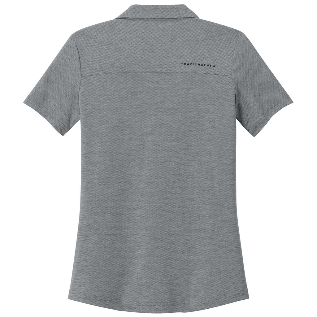 TravisMathew Women's Quiet Shade Grey Heather Onward Polo