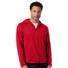 Team 365 Men's Sport Red Qualify Quarter-Zip Hooded Pullover