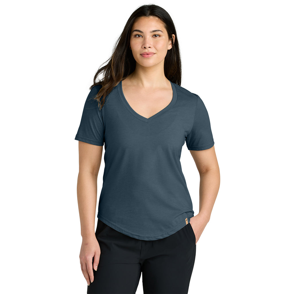 tentree Women's Moonlit Ocean Heather TreeBlend V-Neck T-Shirt