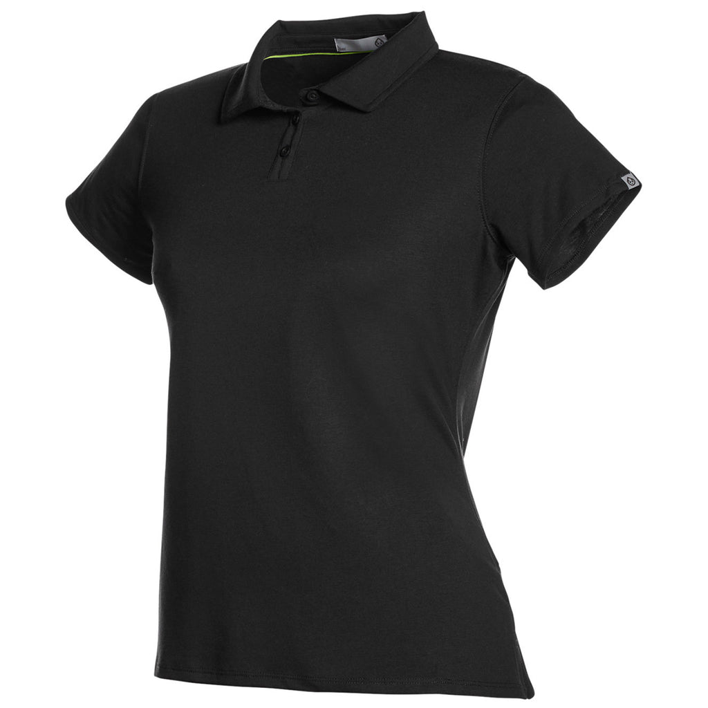 tasc Women's Black Heather Air Lightweight Polo