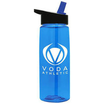 Garyline Transparent Blue Flair Tritan Bottle with Flip-Straw Lid - 26 oz.