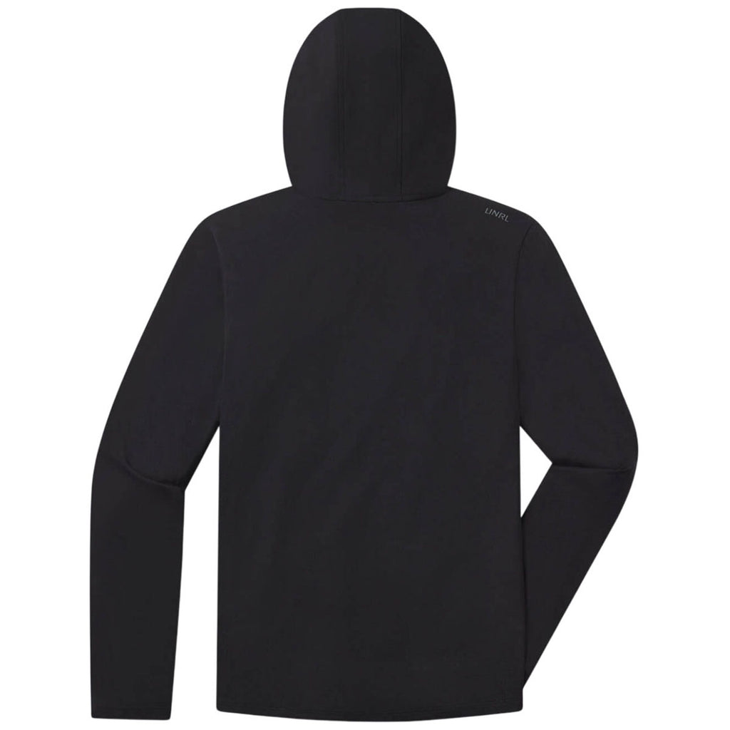 UNRL Men's Black Ultra Hooded Long Sleeve