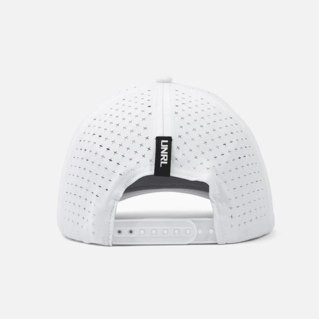 UNRL White + Black Golf Vintage Rope Snapback