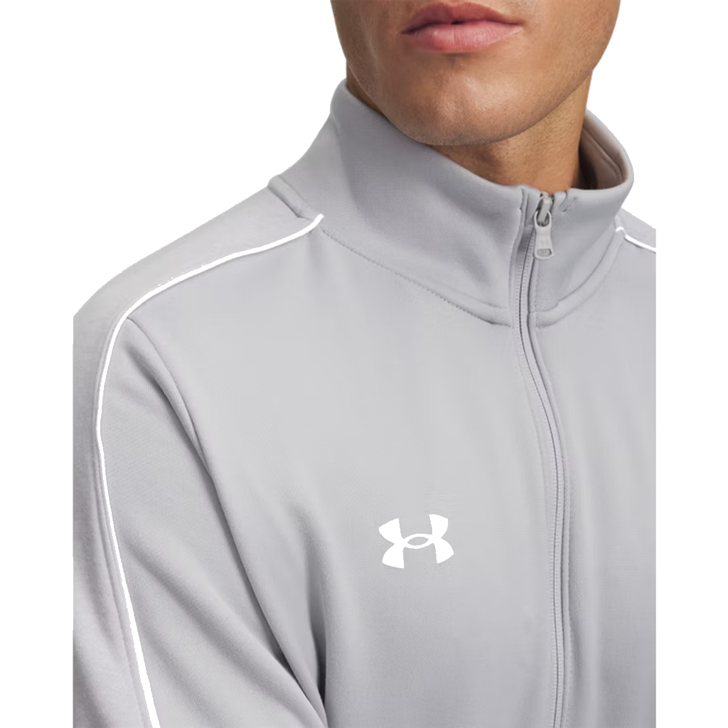 Under Armour Men's Mod Gray/White UA Command Full Zip Warm Up
