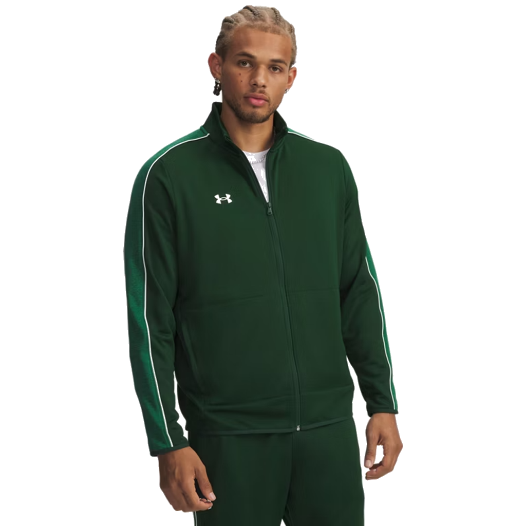 Under Armour Men's Forest Green/White UA Command Full Zip Warm Up