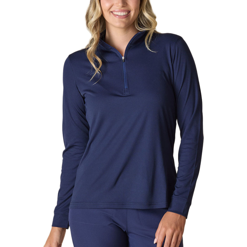 Straight Down Women's New Indigo Aero Quarter Zip