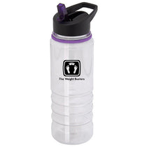 Debco Clear/Purple Tritan 750 Ml. (25 Fl. Oz.) Water Bottle: Spout Top