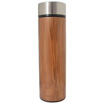 Debco Wood/Silver Quietcity 500 Ml. (17 Fl. Oz.) Water Bottle