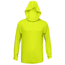 BAW Men's Neon Yellow Xtreme-Tek Long Sleeve Hood