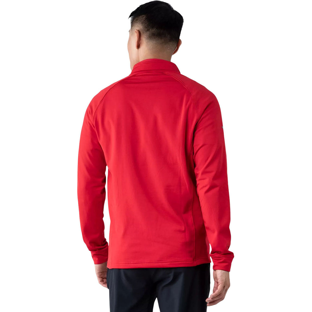 Levelwear Men's Flame Red Calibre Recycled Quarter Zip