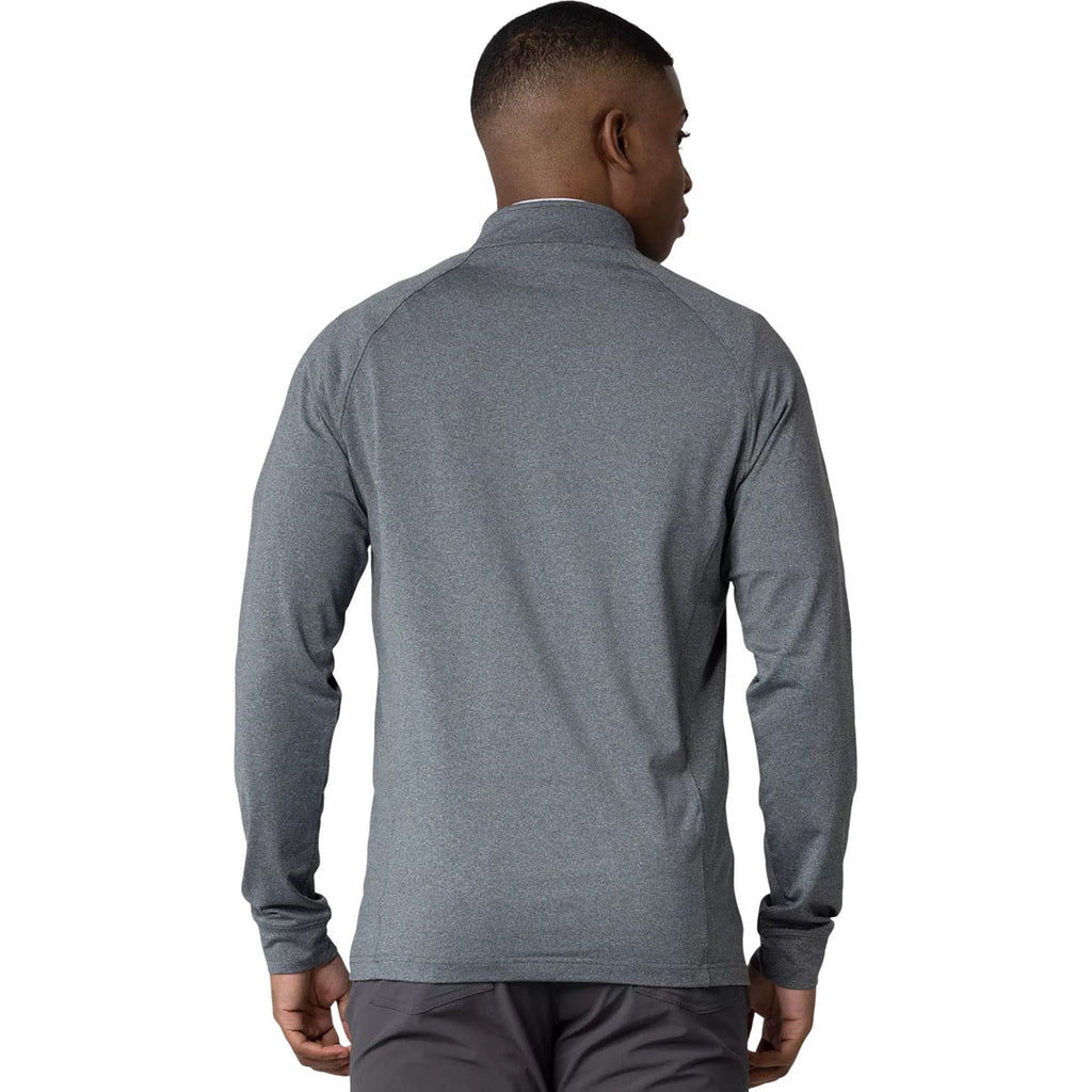 Levelwear Men's Heather Charcoal Calibre Recycled Quarter Zip