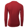 BAW Women's Red Xtreme Tek Long Sleeve Shirt