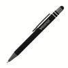 Logomark Black Silvana Soft-Touch Ballpoint Pen with Stylus