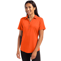 Cutter & Buck Women's College Orange Forge Eco Stretch Recycled Polo