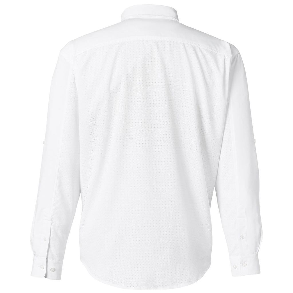 HUK Men's White Tide Point Long Sleeve Shirt