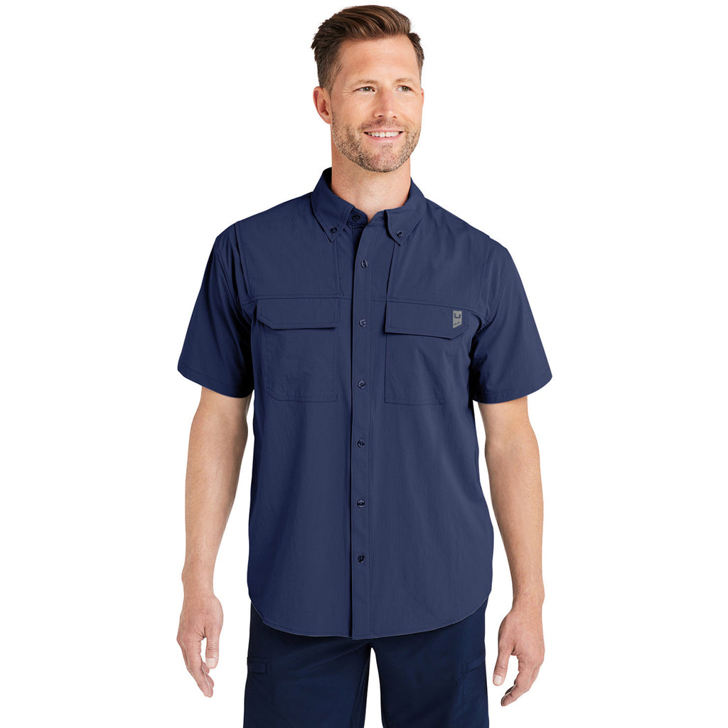 HUK Men's Naval Academy Creekbed Short Sleeve Shirt