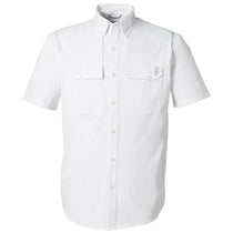 HUK Men's White Creekbed Short Sleeve Shirt