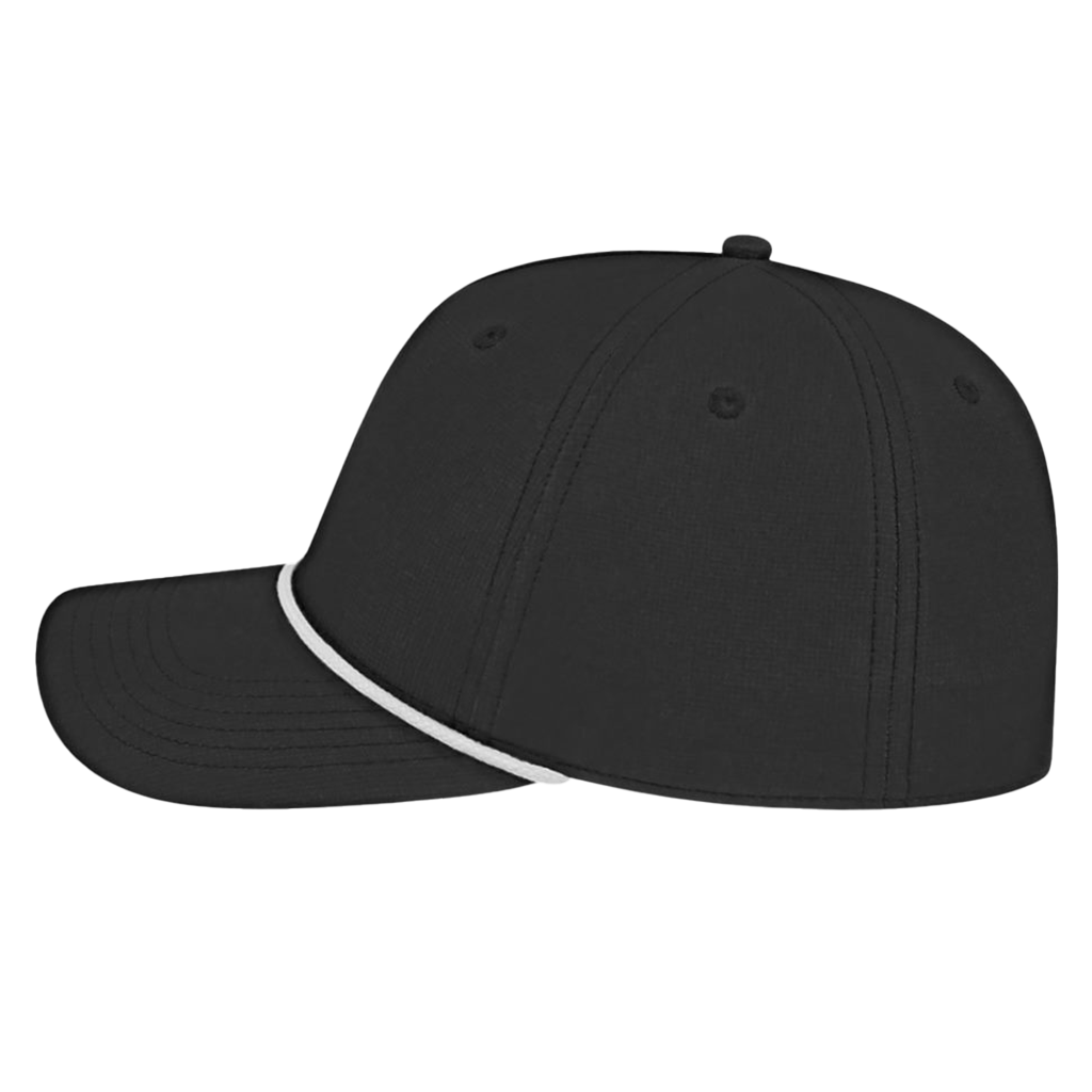 Cap America Black/White Athletic Rope Cap