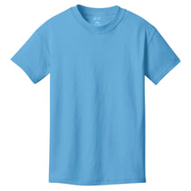 Port & Company Youth Aquatic Blue Core Cotton Tee