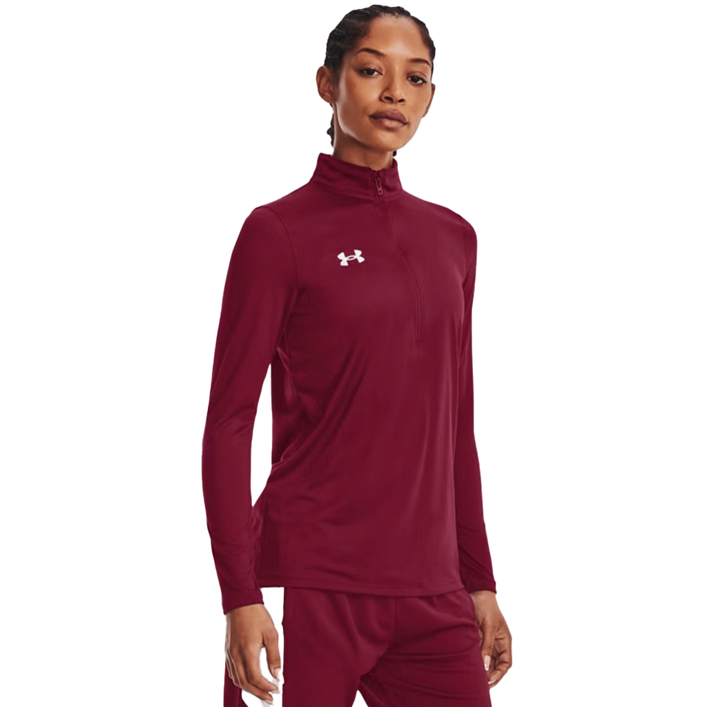 Under Armour Women's Cardinal/White Team Tech 1/2 Zip