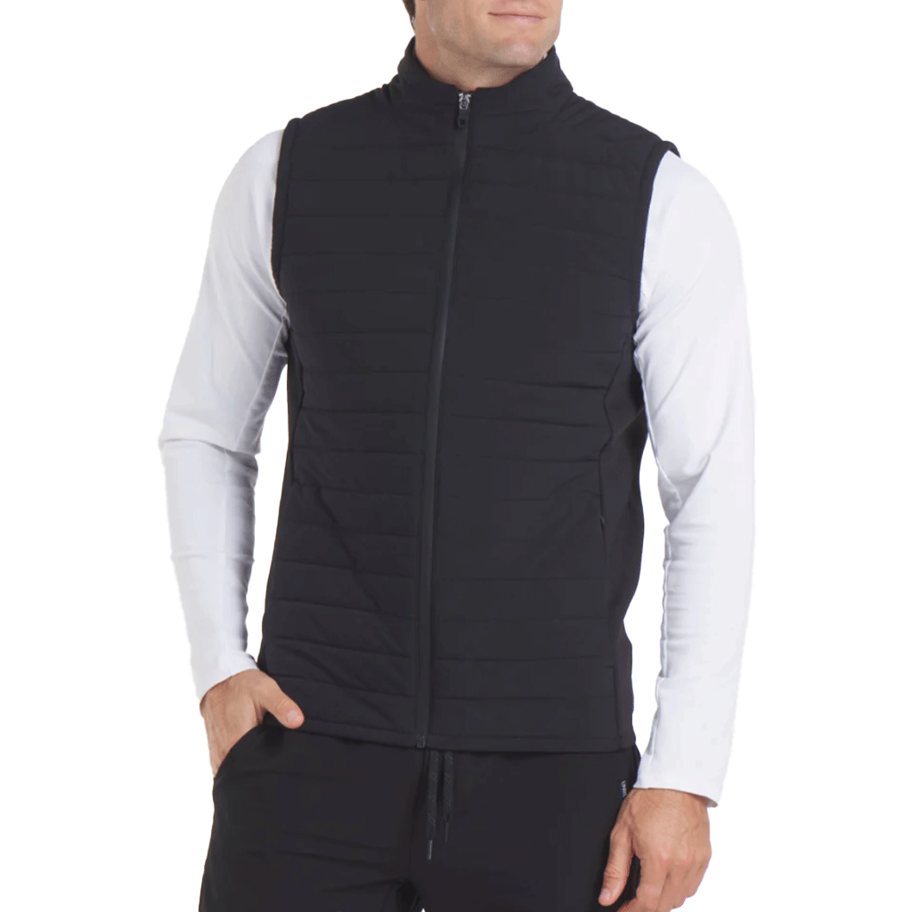 UNRL Men's Black Vancouver Quilted Vest